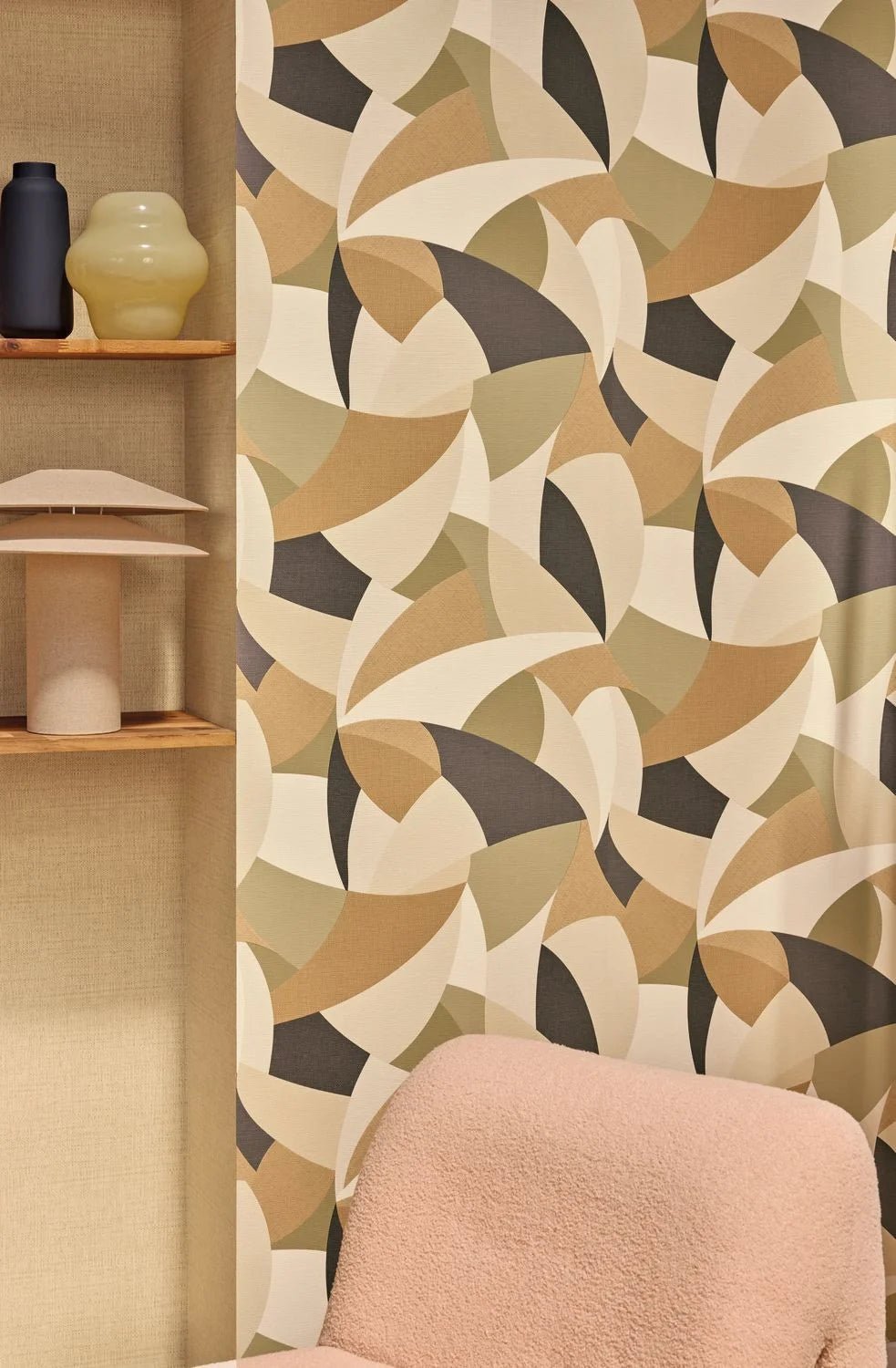 Concerto Wallpaper - Vert camel - Caselio - 107007152 - Premier Wallcovering