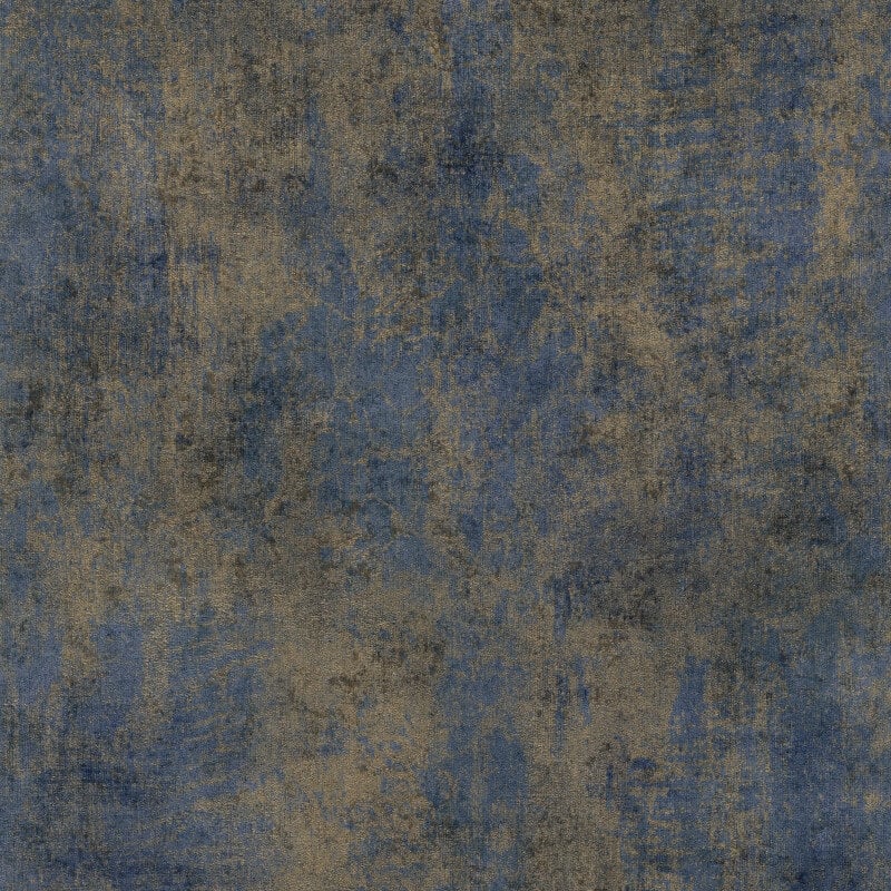 Concrete Texture Metallic Wallpaper - Blue/Gold - Elle Decoration - 10438 - 08 - Premier Wallcovering