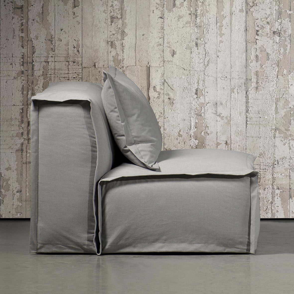 Concrete White Paint Wallpaper - White - NLXL - CON - 06 - Premier Wallcovering
