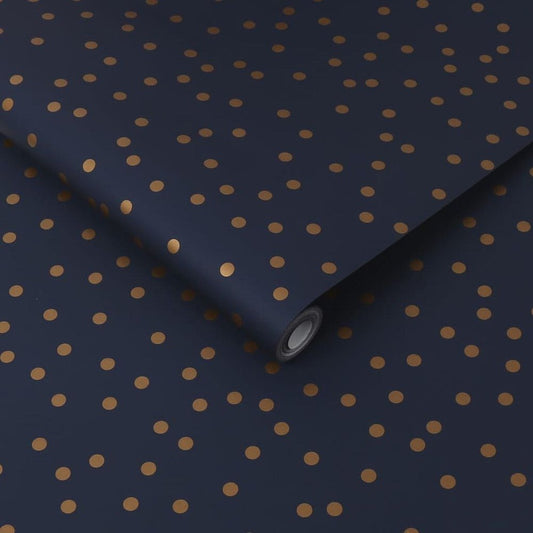 Confetti Wallpaper - Navy & Copper - Superfresco Easy - 108561 - Premier Wallcovering