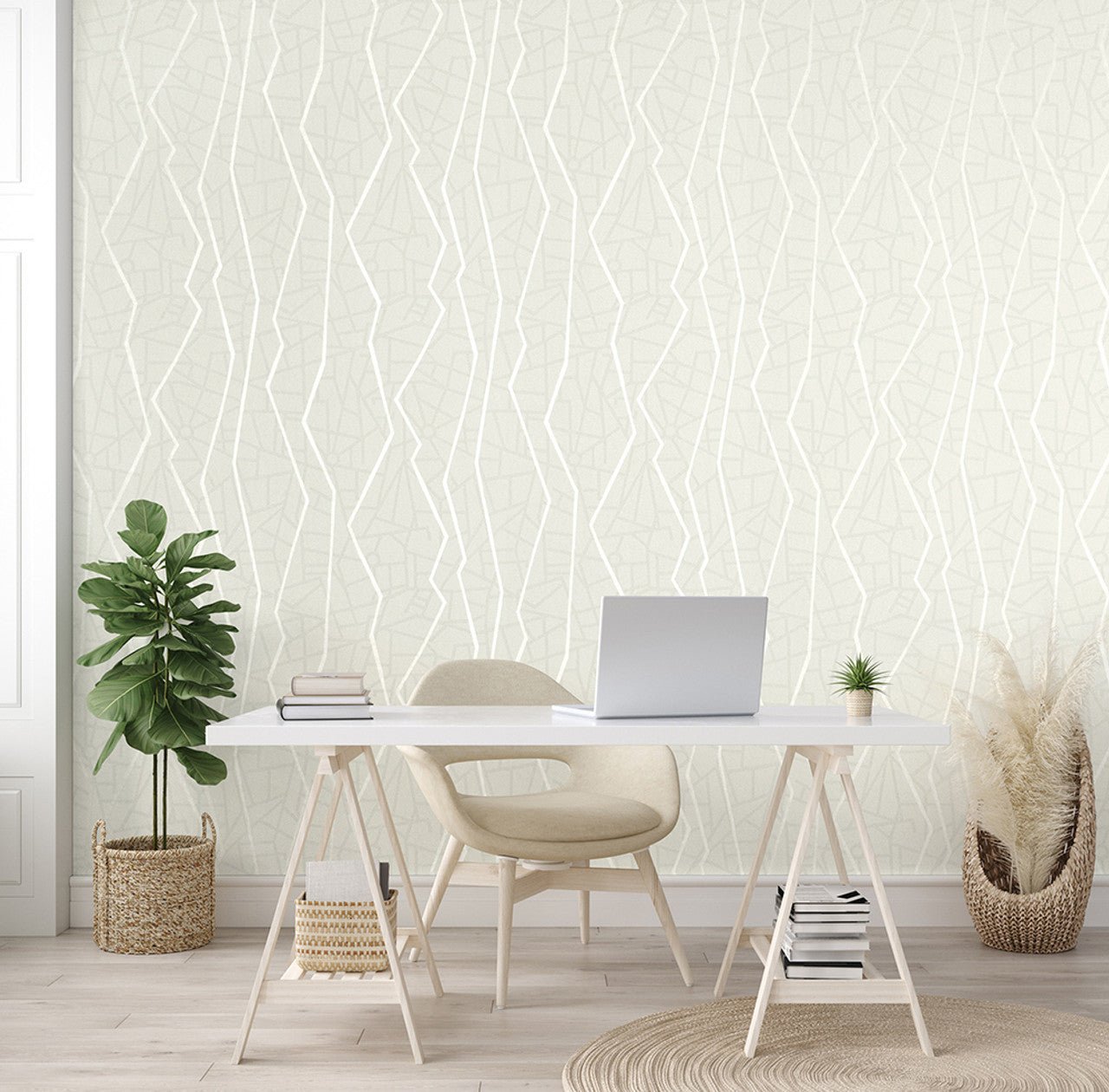 Connection Slow Living Wallpaper - Linen White - Hohenberger - 64639 - Premier Wallcovering