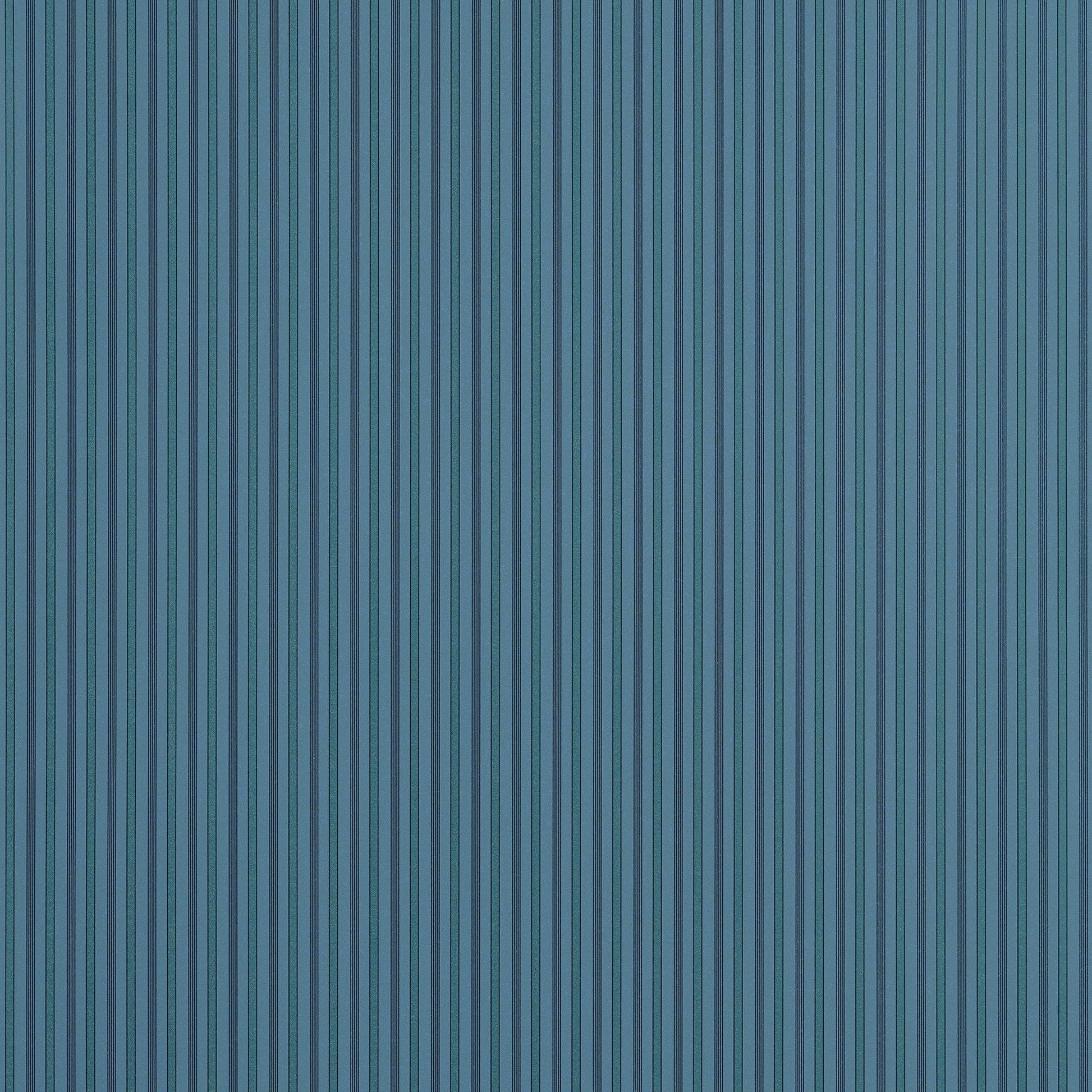 Conner Stripe Wallpaper - Peacock Blue - Thibaut - T44063 - Premier Wallcovering