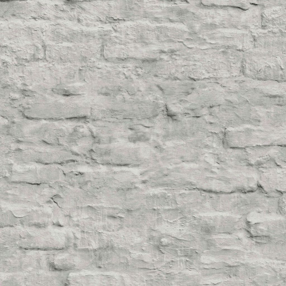 Contemporary Brick Wallpaper - White - Next - 118305 - Premier Wallcovering