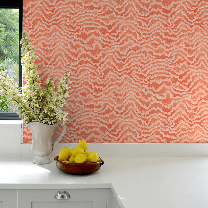 Contour Wallpaper - Pumpkin - Ohpopsi - IKA50122W - Premier Wallcovering
