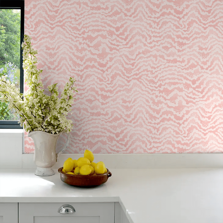 Contour Wallpaper - Blush - Ohpopsi - IKA50117W - Premier Wallcovering
