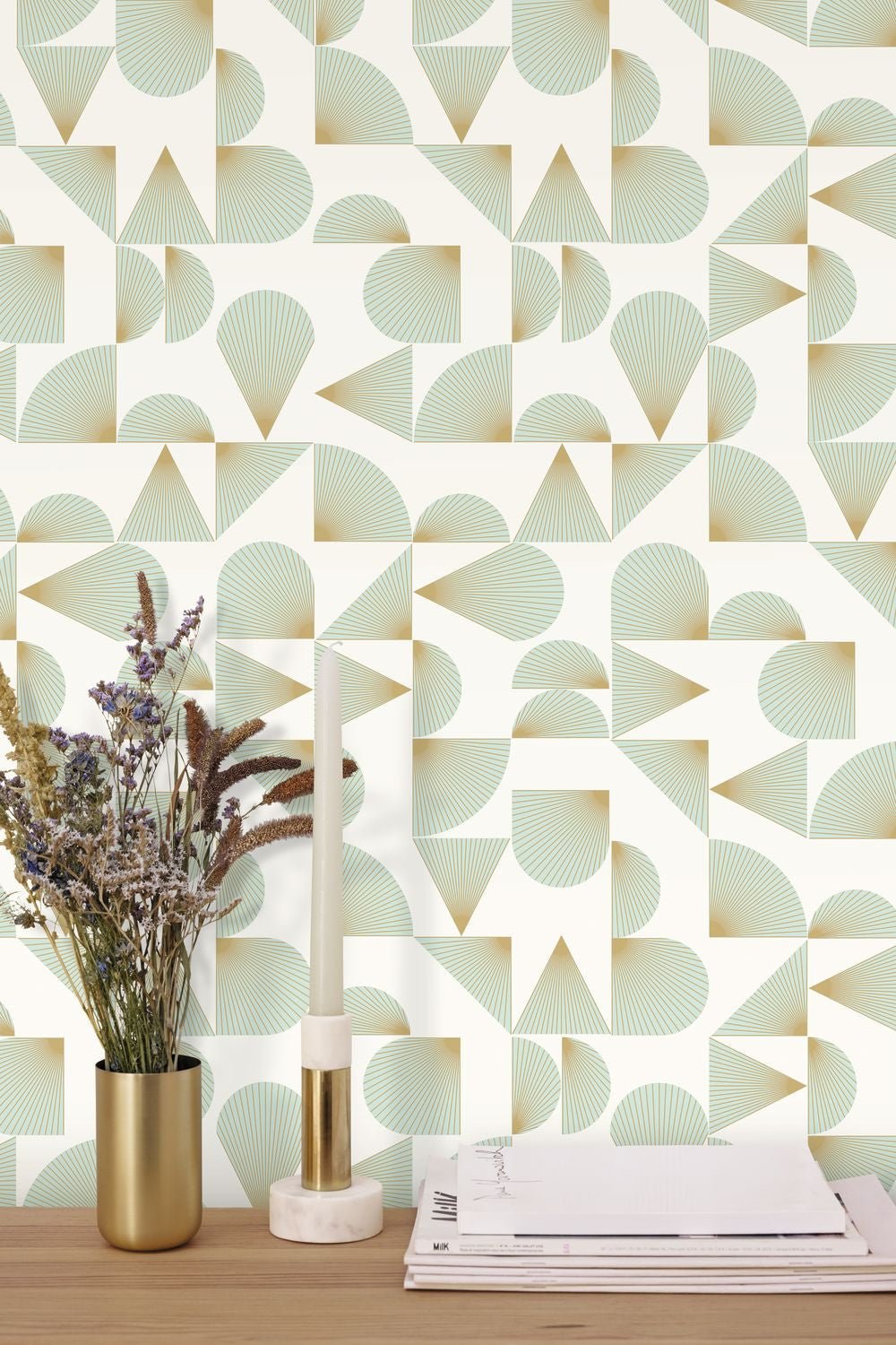 Contour Wallpaper - Vert D'eau - Caselio - 105030754 - Premier Wallcovering