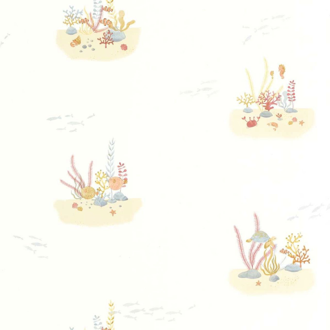 Coral Reef Once Upon A Time Wallpaper - Rouge Corail - Casadeco - 200828228 - Premier Wallcovering