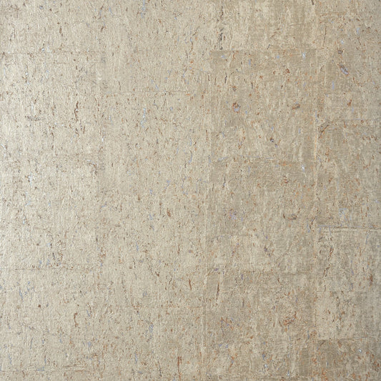 Cork Wallpaper - Metallic Pewter - Thibaut - T83009 - Premier Wallcovering