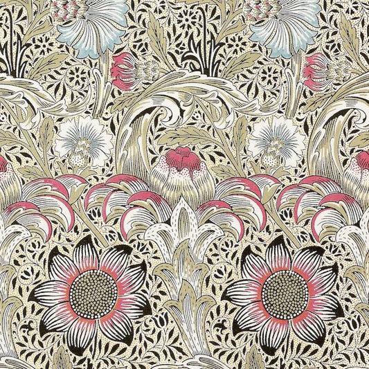 Morris Collections - 1230 - Corncockle Flower Wallpaper - Vibrant Pink - Premier Wallcovering