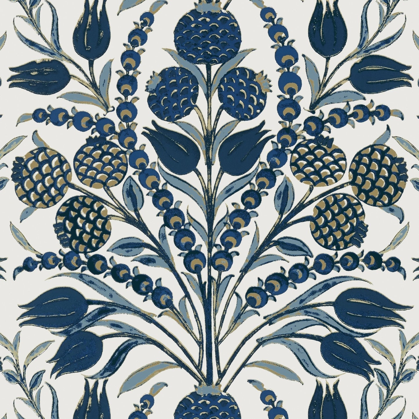Corneila Wallpaper - Navy - Thibaut - T72603 - Premier Wallcovering