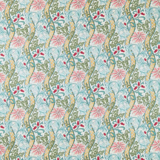 Cornflower Fabric - Rose/Woad - Morris & Co - 227355 - Premier Wallcovering