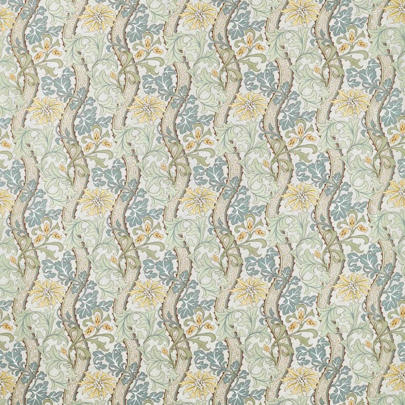 Cornflower Fabric - Lemon/Sage - Morris & Co - 227357 - Premier Wallcovering