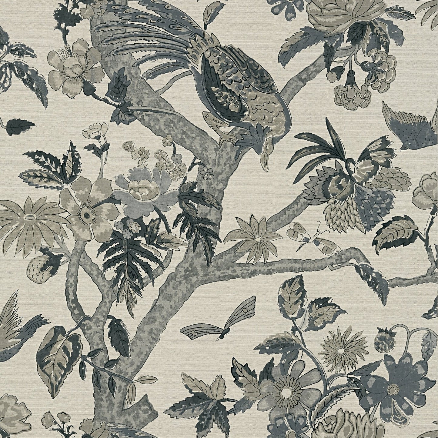 Coromandel Wallpaper - Grey - Thibaut - T10227 - Premier Wallcovering