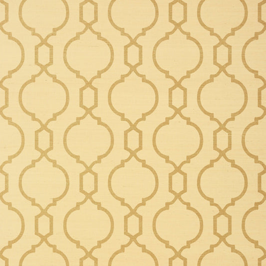 Cortney Wallpaper - Metallic Gold on Beige - Thibaut - T11072 - Premier Wallcovering