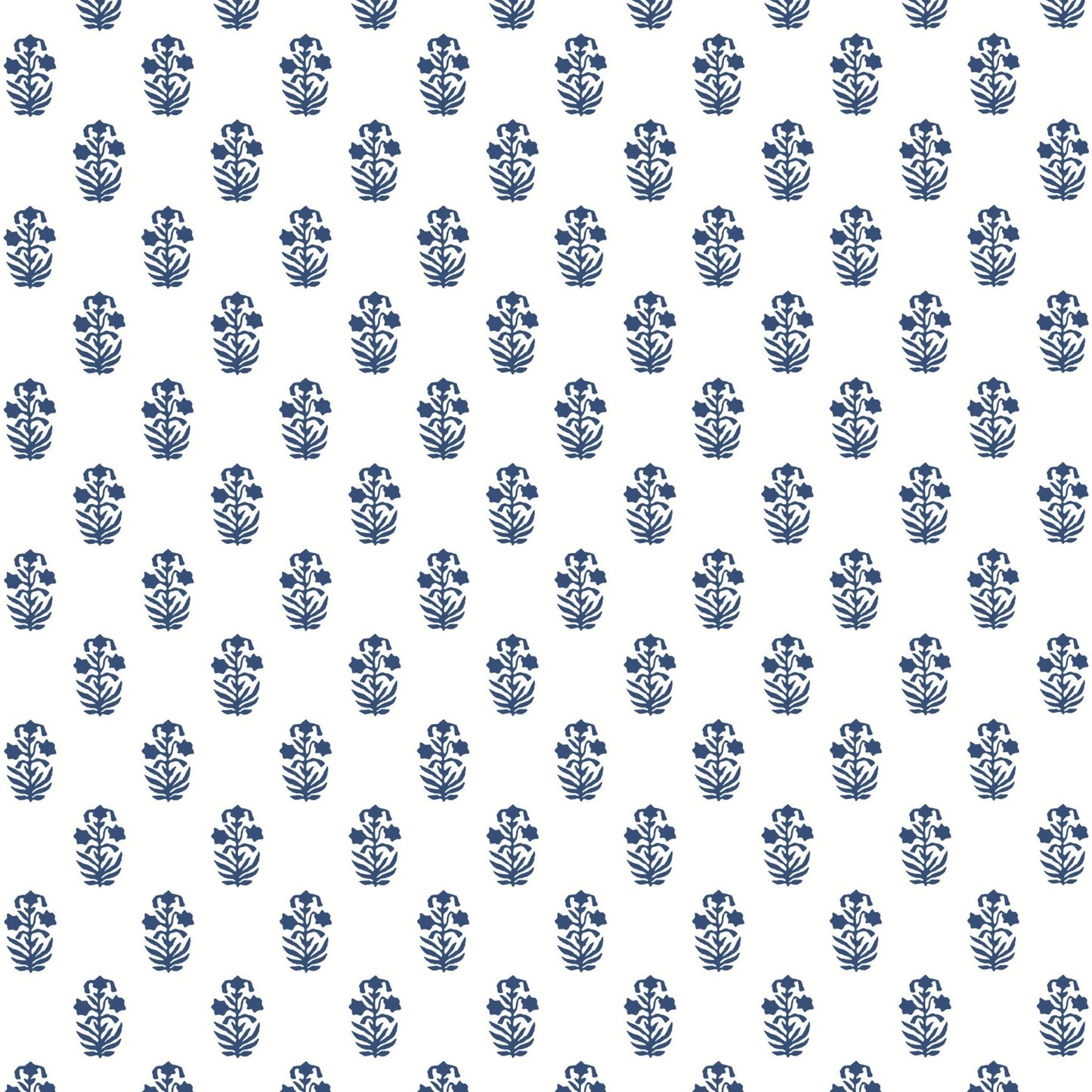 Corwin Wallpaper - Navy on White - Thibaut - T36400 - Premier Wallcovering