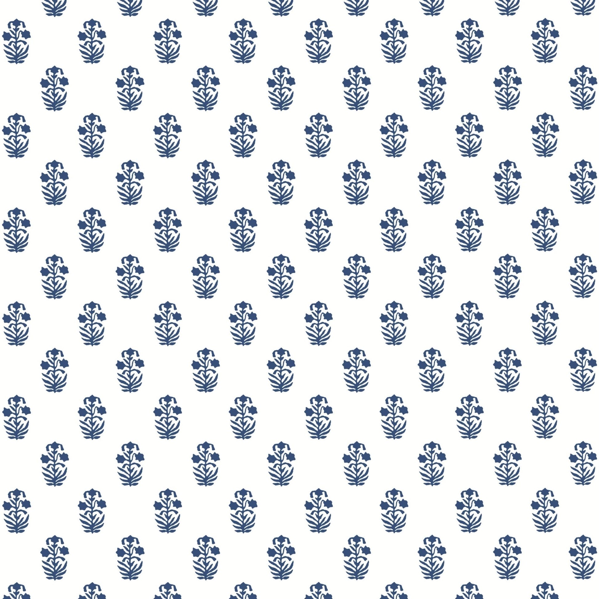 Corwin Wallpaper - Navy on White - Thibaut - T36400 - Premier Wallcovering