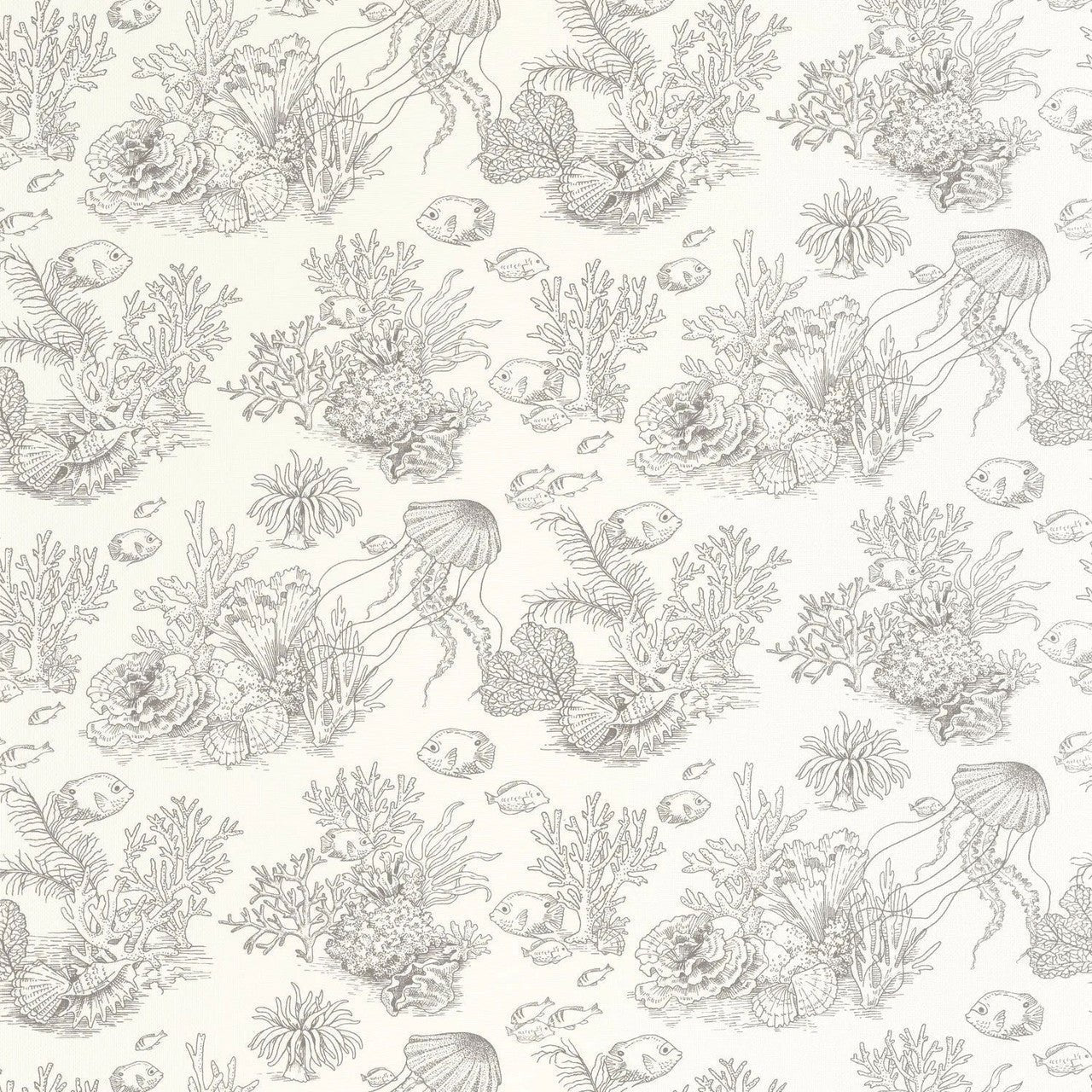 Côte Sauvage Seaside Wallpaper - Gris Mouette - Casadeco - 201479101 - Premier Wallcovering