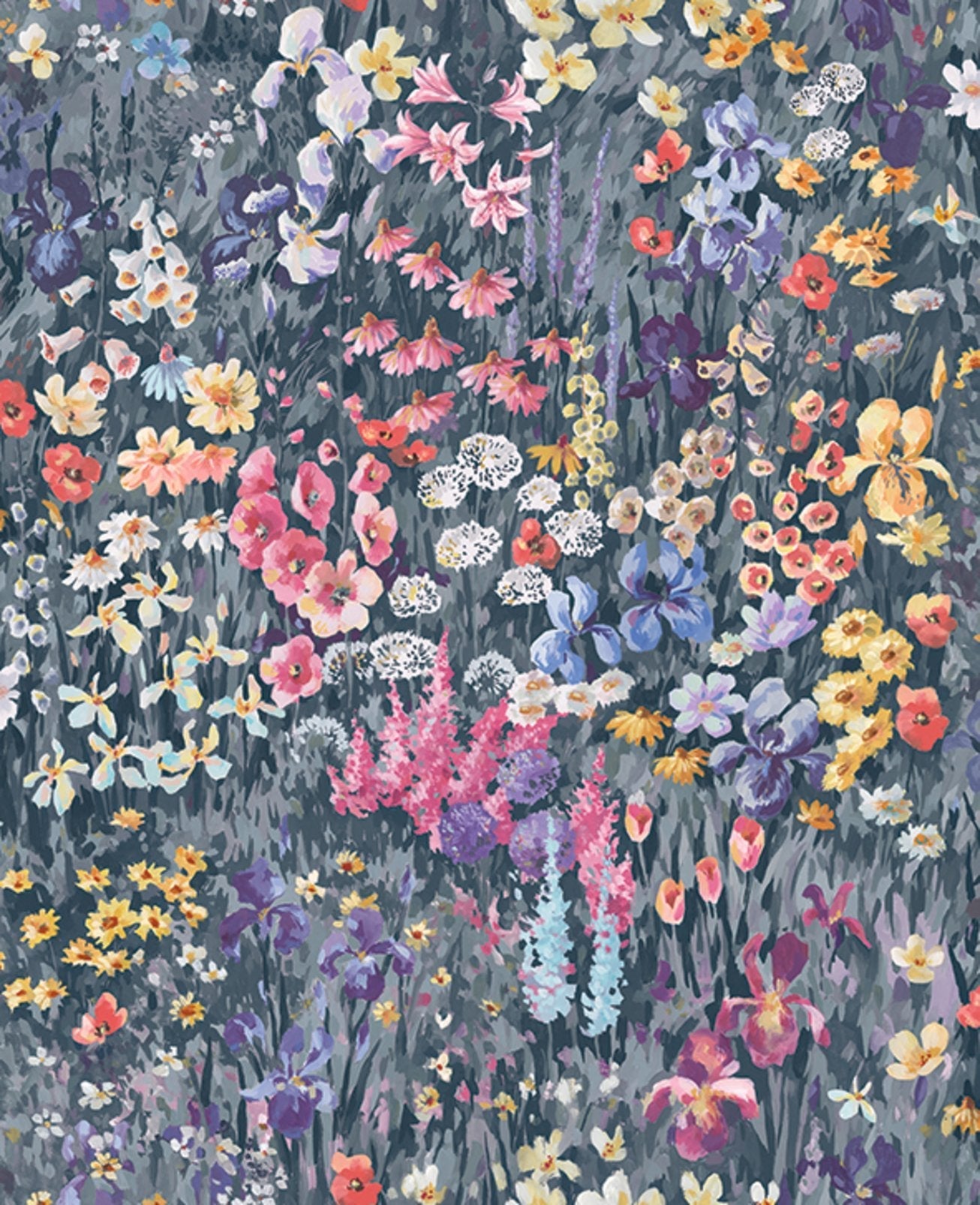 Cottage Garden Wallpaper - Midnight - Graham & Brown - 124110 - Premier Wallcovering