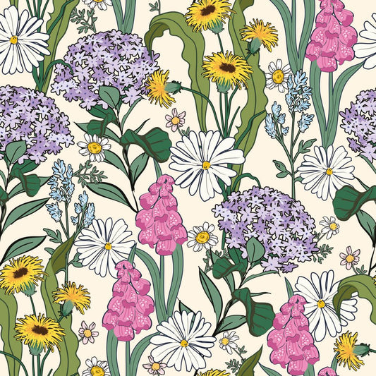 Cottage Garden Wallpaper - Vintage Cream - Lust Home - LH900566 - Premier Wallcovering