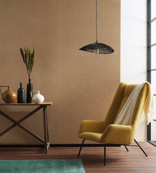 Cotton Touch Kiosque Wallpaper - Beige Cognac - Casadeco - 82381689 - Premier Wallcovering