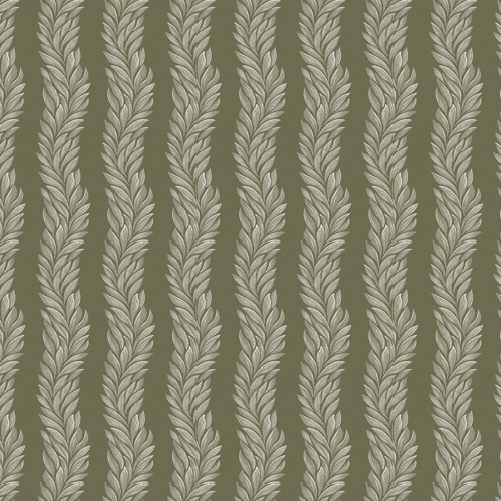 Coulderton Leaves Wallpaper - Olive Green - Laura Ashley - 140321 - Premier Wallcovering