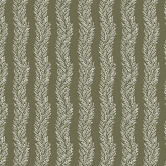 Coulderton Leaves Wallpaper - Olive Green - Laura Ashley - 140321 - Premier Wallcovering