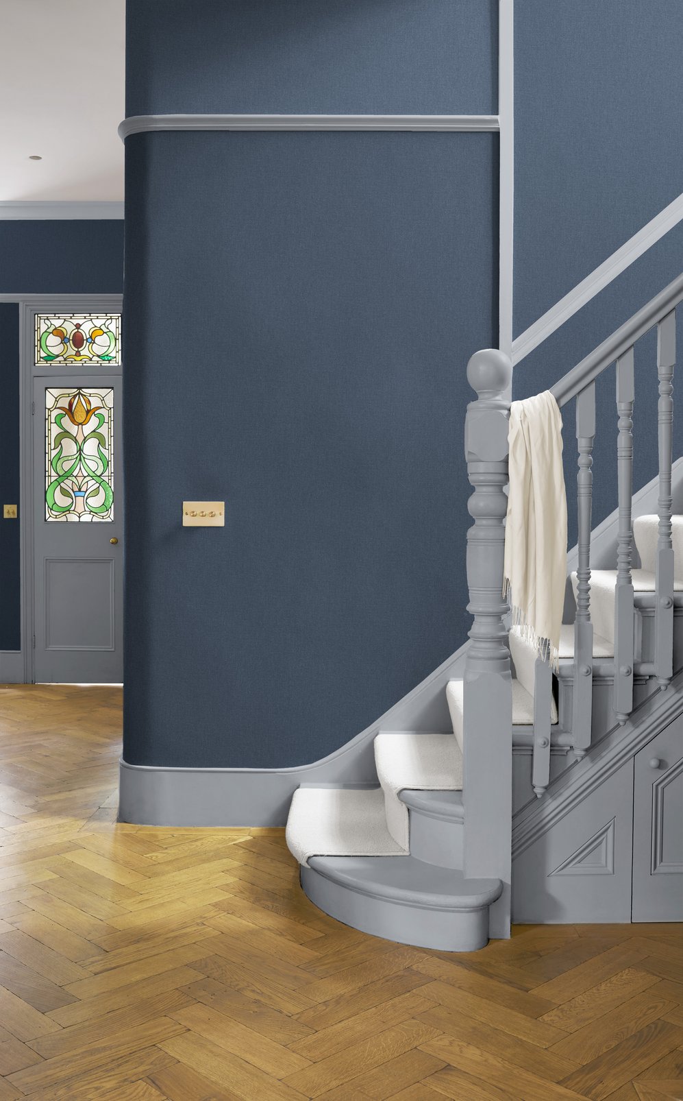 Country Home Wallpaper - Denim - Graham & Brown - 124087 - Premier Wallcovering