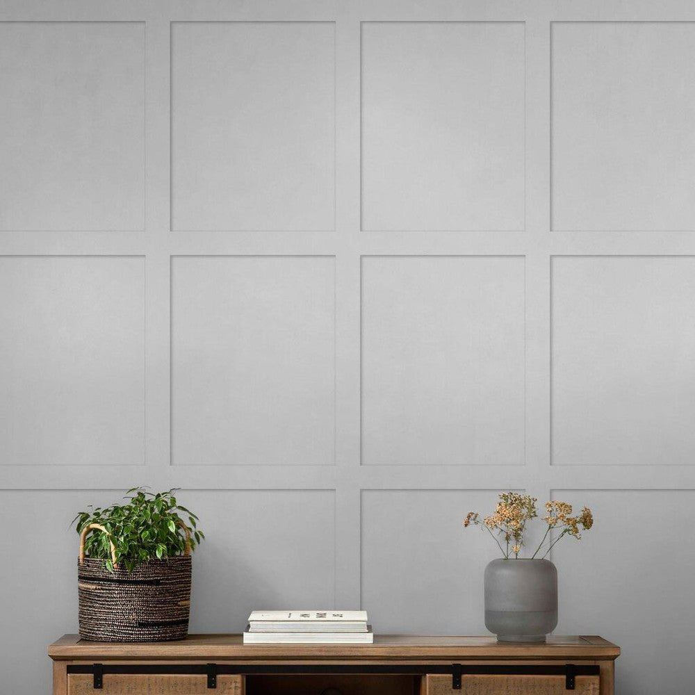 Country Panel Wallpaper - Grey - Next - 118303 - Premier Wallcovering