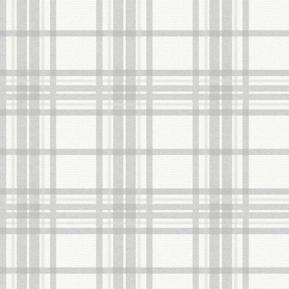 Country Tartan Wallpaper - Silver - Superfresco Easy - 104804 - Premier Wallcovering