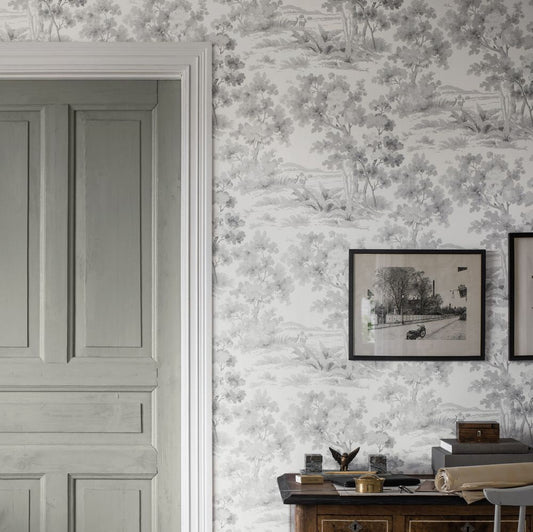 Countryside Morning Wallpaper - Grey - Boråstapeter - 7677 - Premier Wallcovering