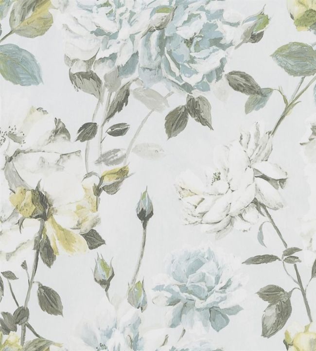 Couture Rose Wallpaper - Duck Egg - PDG711/04 - Designers Guild - Premier Wallcovering