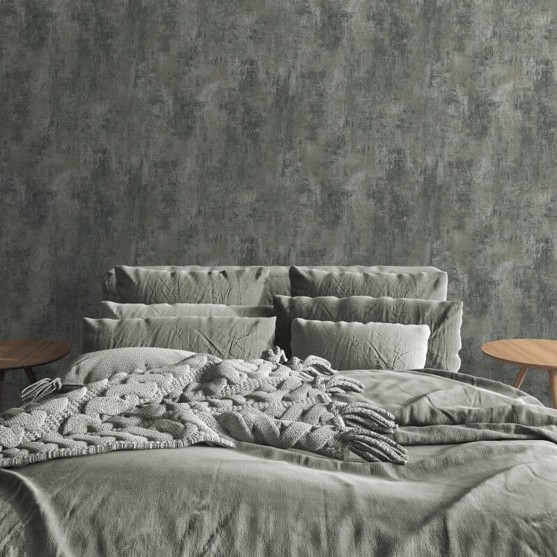 Cove Industrial Texture Wallpaper - Jade - Muriva - 207503 - Premier Wallcovering