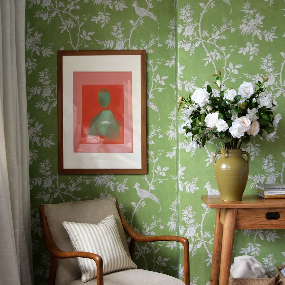 Covent Garden Wallpaper - Lime - Timothy Wilman - TW2415 - Premier Wallcovering