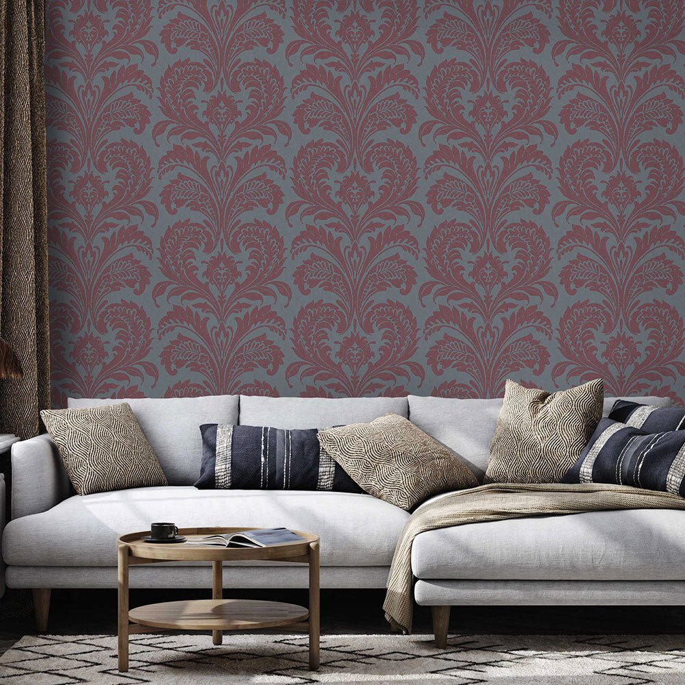 Coventry Wallpaper - Burgundy - Timothy Wilman - TW2419 - Premier Wallcovering
