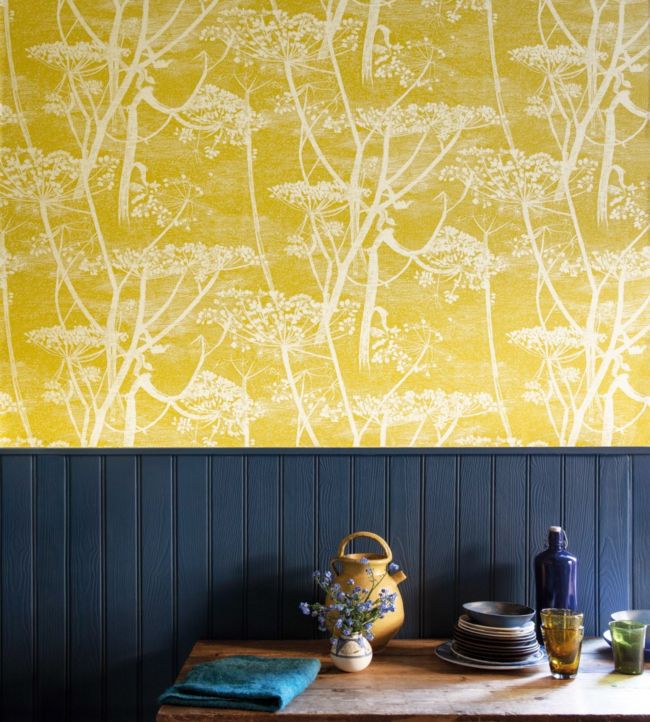Cow Parsley Wallpaper - Soot & Snow - 66/7046 - Cole & Son - Premier Wallcovering