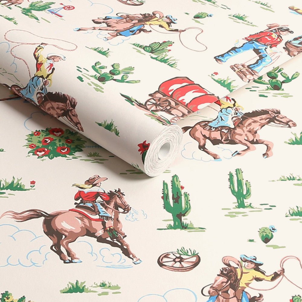 Cowgirls Wallpaper - Multi - 125533 - Cath Kidston - Premier Wallcovering