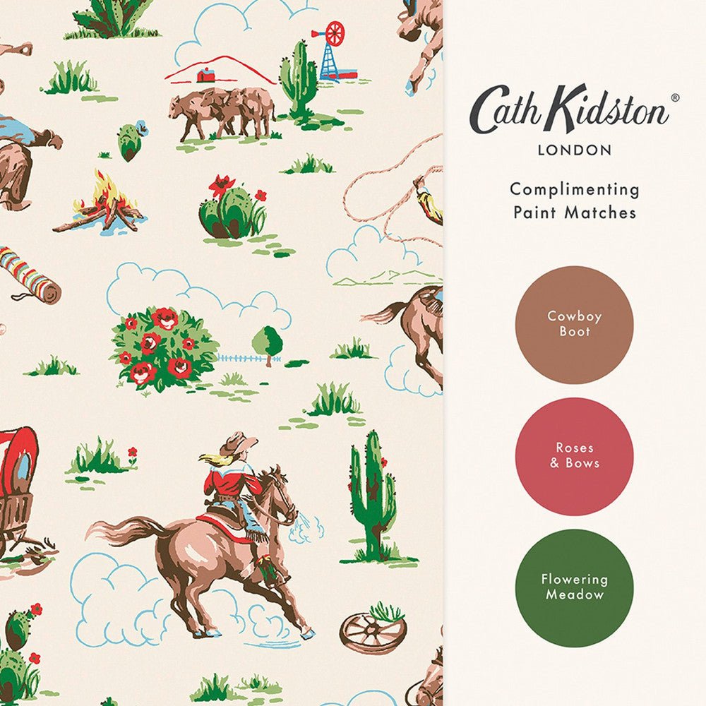 Cowgirls Wallpaper - Multi - 125533 - Cath Kidston - Premier Wallcovering