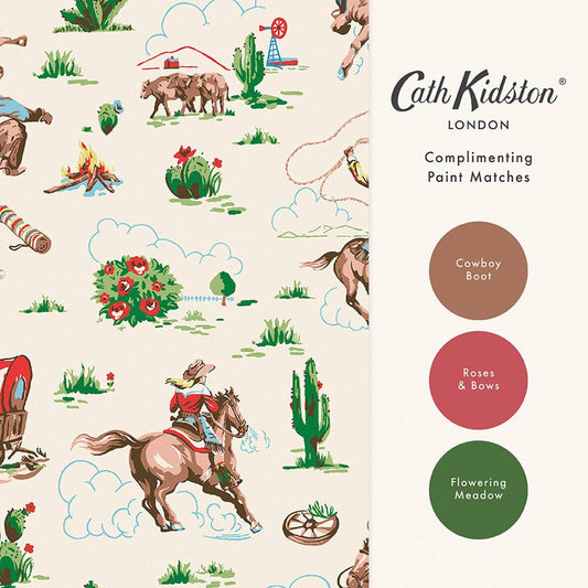 Cowgirls Wallpaper - Multi - 125533 - Cath Kidston - Premier Wallcovering
