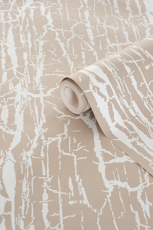 Cracked Up Wallpaper - White on Stone - Timorous Beasties - STCO/CKDP/4008/01 - Premier Wallcovering