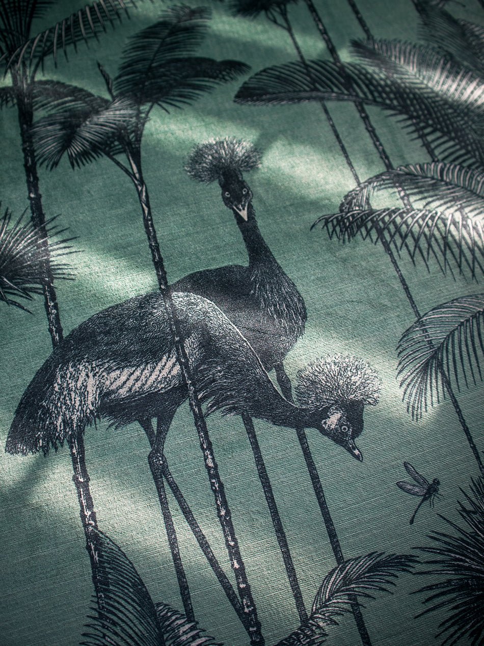 Crane Fonda Recycled Velvet Fabric - Jade Green - Divine Savages - DVS072-CF-JADE-VEL - Premier Wallcovering
