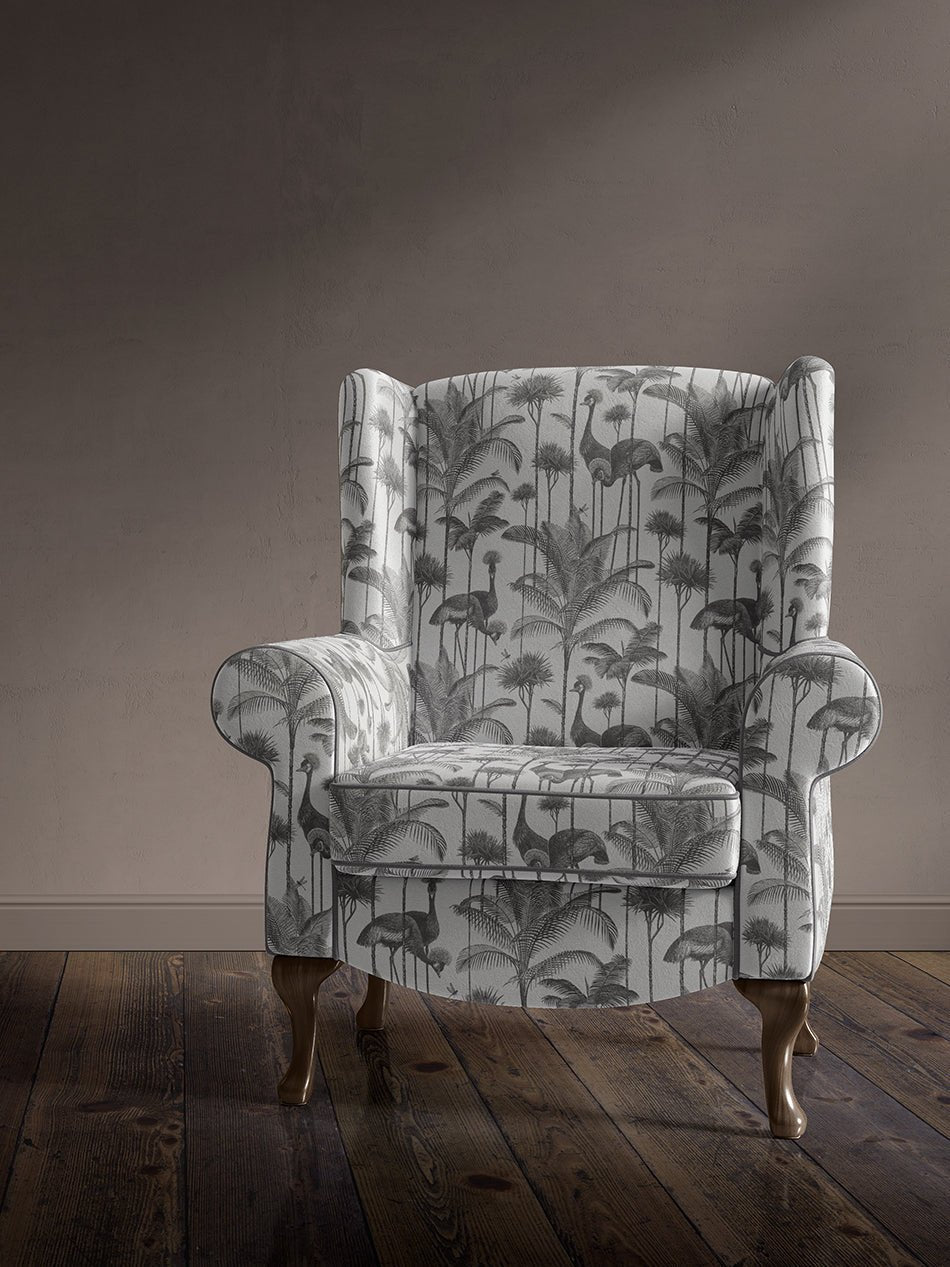 Crane Fonda Recycled Velvet Fabric - Charcoal - Divine Savages - DVS073-CF-CHAR-VEL - Premier Wallcovering