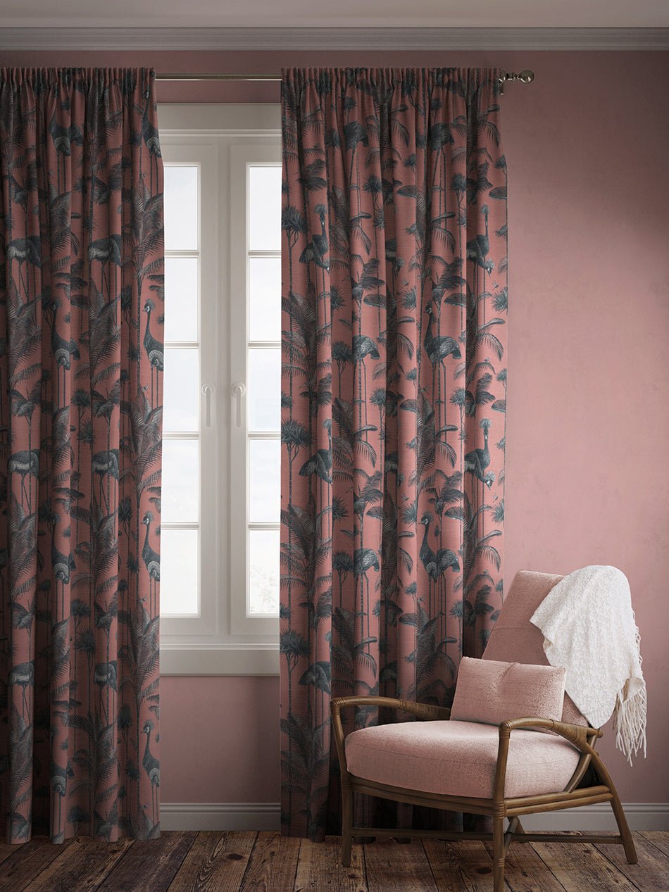 Crane Fonda Recycled Velvet Fabric - Coral - Divine Savages - DVS070-CF-CORAL-70-VEL - Premier Wallcovering