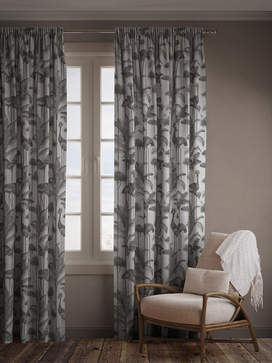 Crane Fonda Recycled Velvet Fabric - Charcoal - Divine Savages - DVS073-CF-CHAR-VEL - Premier Wallcovering