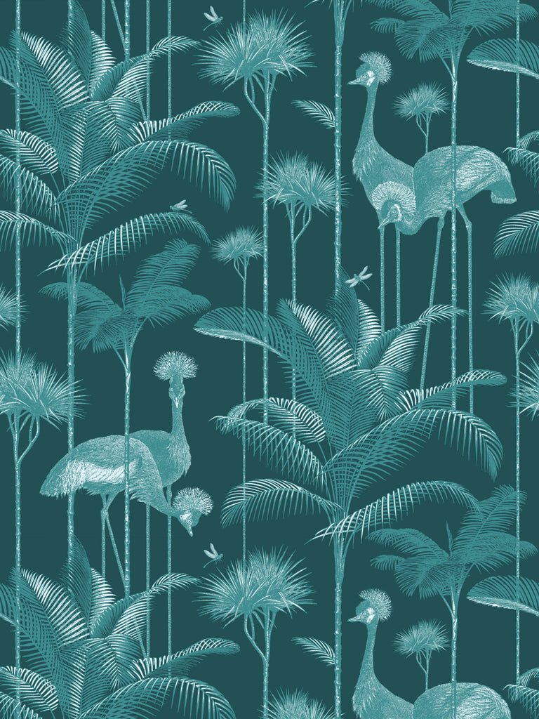 Crane Fonda Wallpaper - Emerald - Divine Savages - DVS012-CF-EMER-WR - Premier Wallcovering