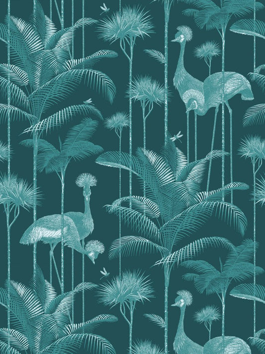 Crane Fonda Wallpaper - Emerald - Divine Savages - DVS012-CF-EMER-WR - Premier Wallcovering