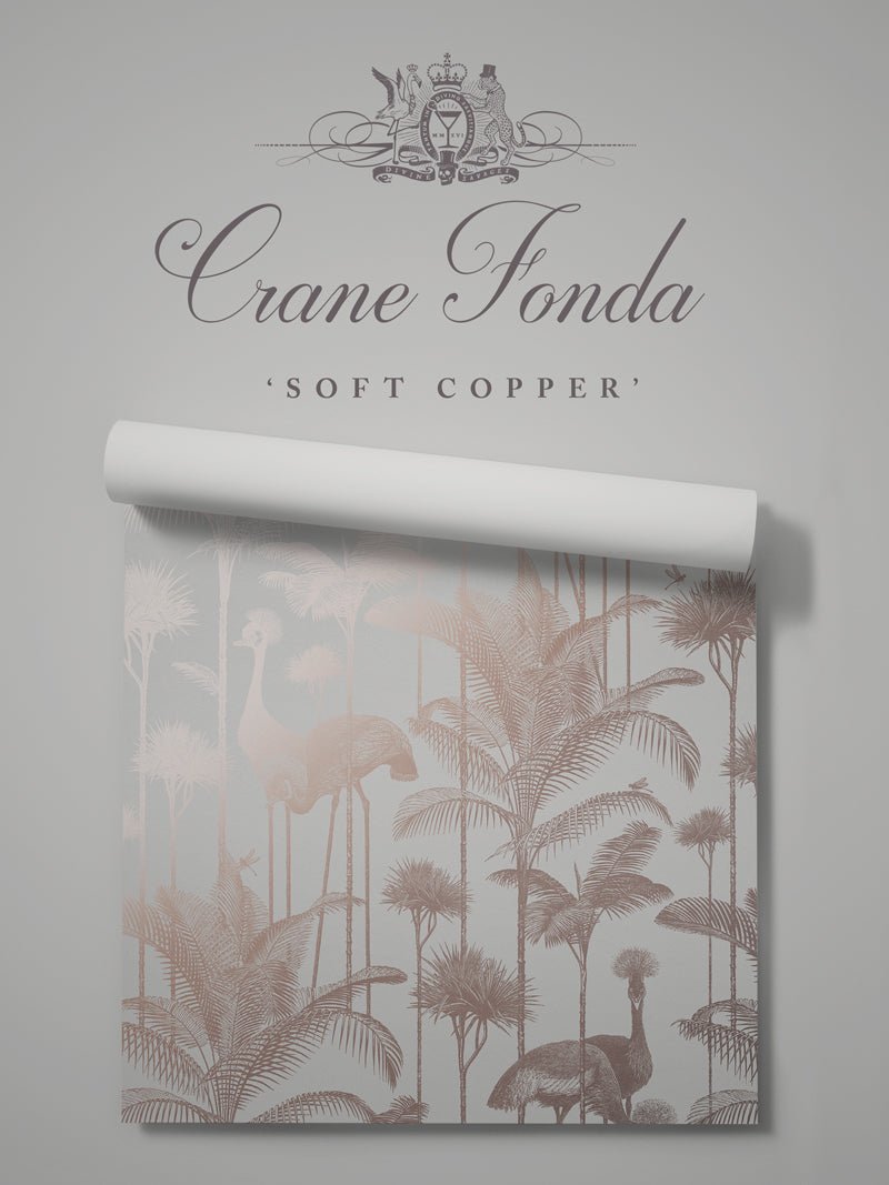 Crane Fonda Wallpaper - Soft Copper - Divine Savages - DVS064-CF-COPP-WR - Premier Wallcovering