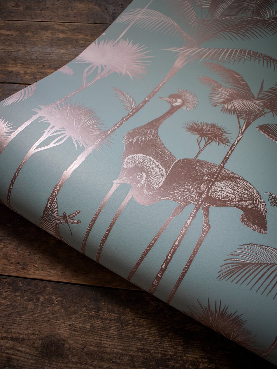 Crane Fonda Wallpaper - Aquamarina Del Rey - Divine Savages - DVS111-CF-AQUA-WR - Premier Wallcovering