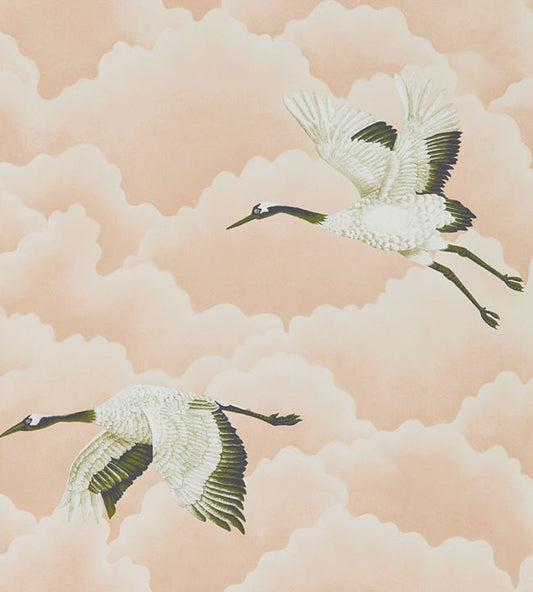 Cranes in Flight Wallpaper - Blush - HGAT111232 - Harlequin - Premier Wallcovering