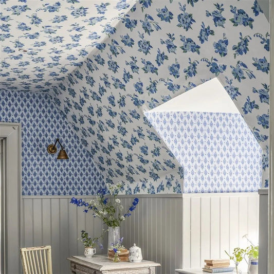 Craven Street Flower Wallpaper - Delft - English Heritage - PEH0006/03 - Premier Wallcovering