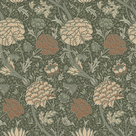 Cray Wallpaper - Terracotta / Green - Midbec - 82035 - Premier Wallcovering